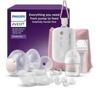 Philips Avent Hands-Free Breast Pump Starter Set - SCD553/11 | Hospital-Strength Motor, Mimics Baby’s Natural Rhythm, Up to 85 Pumps per Minute | Includes Feeding & Storage Accessories