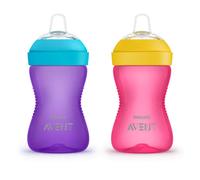 Philips Avent My Grippy Spout Cup, 10oz, 2pk, Pink/Purple, SCF801/22