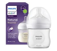 Philips Avent Natural Response Baby Bottle - 125ml Baby Milk Bottle for Newborns and Up, BPA Free, 0+ Months (Model SCY900/01)