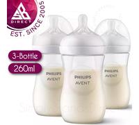 Philips Avent Natural Response 3.0 Baby Milk Bottles│BPA Free│260ml│1m+│3Pk