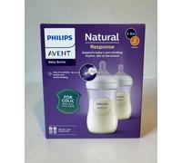 Philips Avent Natural Response Baby Bottle - 2 x 260ml Baby Milk Bottle for