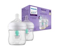 Philips Avent Natural Response Baby Bottle - 2X 125ml Baby Milk Bottle with AirFree Vent, BPA Free for Newborn Babies Aged 0 Months+ (Model SCY670/02)