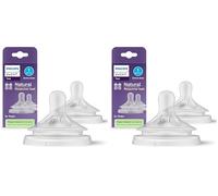 Philips Avent Natural Response Bottle Teat - 2 x Baby Bottle Flow 1 Teats for Newborn Babies, 0 Months, BPA Free (Model SCY961/02) (Pack of 2)