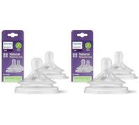 Philips Avent Natural Response Bottle Teat - 2 x Baby Bottle Flow 2 Teats for Newborn Babies, 0+ Months, BPA Free (Model SCY962/02) (Pack of 2)