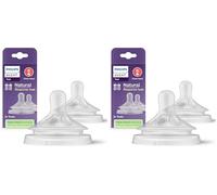Philips Avent Natural Response Bottle Teat - 2 x Baby Bottle Flow 6 Teats for Babies Aged 6+ Months, BPA Free (Model SCY966/02) (Pack of 2)
