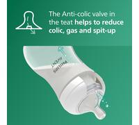 Philips Avent Natural Response Glass Baby Bottle 4oz/120 ml with Slow Flow Teat (Flow 2), SCY930/01