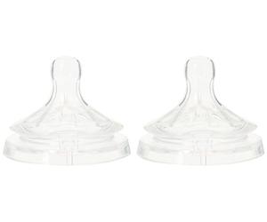 Philips Avent Natural Teat, 6 Months+, Fast Flow, Anti-colic, Pack of 2 - SCF044/27 2 Count (Pack of 1)