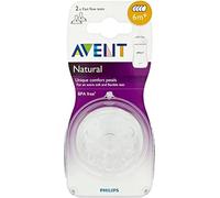 Philips Avent Natural Teat for 6 Months and Above (Transparent), Pack of 2 Teats