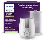 Philips Avent Premium 2-in-1 Warmer & Sterilizer - with Hospital-Standard Water Bath Technology, Smart Temperature Sensor, Hotspots Prevention, Chemical-Free Sterilization, Model SCF359/00