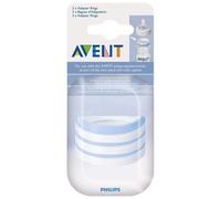 Philips Avent Premium Quality Bottle Adaptor Rings 3 Pieces (White and Blue)