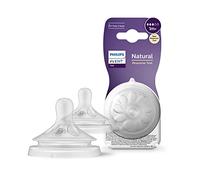 Philips Avent Responsive Nursing Dummy Natural 1m+ Pack of 2 (Model SCY963/02)