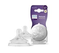Philips Avent Responsive Nursing Dummy Natural 6 m+, Pack of 2 (Model SCY965/02), Drain 5-6 m+
