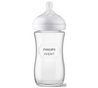 Philips Avent SCY933/01 Natural Glass Bottle with Responsive Dummy 240 ml Pack of 2