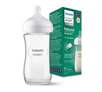 Philips Avent SCY933/01 Natural Glass Bottle with Responsive Dummy 240 ml Pack of 2