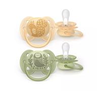 PHILIPS AVENT Silicone Soother 6-18 Months 2 Pack "Ultra soft" SCF091/46