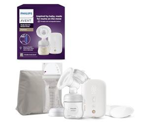 Philips Avent Single Electric Breast Pump, Hospital Strength, Quiet and Rechargeable Motor for a Discreet Experience Anywhere You are, Travel Bag, Model SCF396/31