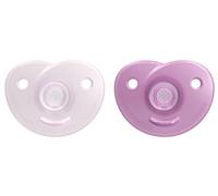 Philips Avent Soothie Heart Baby Pacifier for 3-18 Months, BPA-Free, Pink | Supports Natural Suckling, Medical Grade Silicone for Easy Hospital-Grade Sterilization, One-Piece Design, 2-Pack, SCF099/12