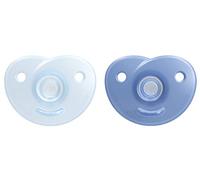 Philips AVENT Soothie Heart Pacifier 3-18m, Blue/Light Blue, 2 Pack, SCF099/11