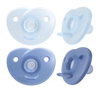 Philips AVENT Soothie Heart Pacifier, Blue/Light Blue, 0-3 Months, 4 Pack,