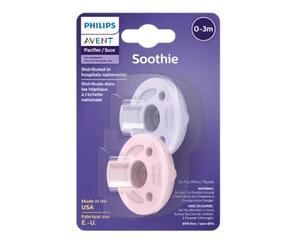 Philips Avent Soothie Pacifier, 0-3 Months, Pink/Purple - by Philips AVENT