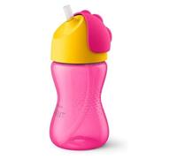 Philips Avent Straw Cup Anti-Leak Valve Prevents Spillage Ideal for Active Children Curved Straw Makes Drinking Easier 12m+ SCF798/02 Quiet Shade-Clematis Blue