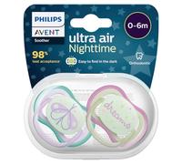 Philips Avent SCF376/17 Ultra Air Nighttime 0-6 M Green/Purple 2 pcs