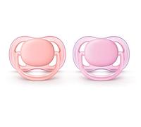 Philips Avent Ultra Air Pacifier, 0-6 months, pink/peach, 2 pack, SCF245/20