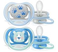 Philips Avent Ultra Air Pacifier SCF085/03 Lightweight Shield Designed to Provide Airflow with Large Holes to Keep Your Baby's Skin Dry