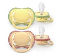 AVENT Ultra-Air Colors of Nature Orthodontic Dummies - Mixed Yellow - 0 to 6 Months, 2 Dummies