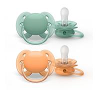 Philips Avent Ultra Soft Soother, 0-6m 2 Pack pack