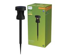 PHILIPS Avery Outdoor Solar Pedestal Light, 2700 K, 200 lm, Black