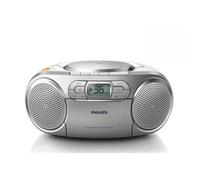 Philips Az127 Silver Portable Stereo Cd Radio Fm Cassette Player Includes Free Gift