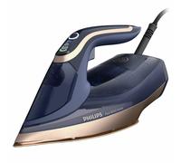 Philips Azur 8000 Steam Iron, 3000W Power, Turbo Boost Steam 260g, 85g/min Continuous Steam, Intelligent Steam Sensor, 350ml Tank, Auto Shut-Off, Vertical Steam Shots, Dark Blue (DST8050/26)
