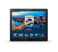 Philips B Line 152B1TFL - LED monitor - 15" - touchscreen - 1024 x 768 XGA @ 75 Hz - TN - 450 cd/m² - 800:1 - 4 ms - HDMI, DVI-D, VGA, DisplayPort - black texture