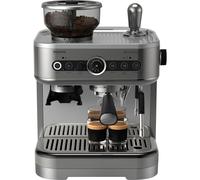 Philips Barista Brew Espresso Machine - Intuitive Guidance. Calibrated Tamping. Elegant Design. 280g Dual Bean Container with Aroma Seal. Semi Automatic Espresso Machine. Metal Silver (PSA3228/01)
