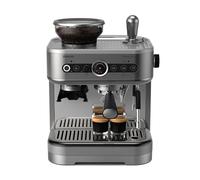 Philips Barista Brew Espresso Machine - Intuitive Guidance. Calibrated Tamping. Elegant Design. 280g Dual Bean Container with Aroma Seal. Semi Automatic Espresso Machine. Metal Silver (PSA3228/01)