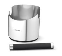 Philips Barista Brew Knock Box - Durable Stainless Steel, Effortless Cleaning, Non-Slip Base, Removable Knock Bar, Compact Design, Easy Coffee Grounds Disposal (CA8018/10)