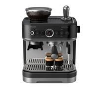 PHILIPS Barista Brew Semi Automatic Espresso Machine - Single & Double Espresso + Americano Button, 250g Bean Container, Intuitive Guidance, Calibrated Tamping, Metal Black (PSA3218/10)