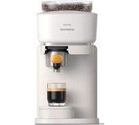 Philips Baristina Espresso Machine, Real Espresso, Made Easy, Compact, 16 Bar Pressure, Built-in Grinder, White Machine with Yellow Filter Holder (BAR300/03)