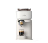 Philips Baristina Espresso Machine, Real Espresso, Made Easy, Compact, 16 Bar Pressure, Built-in Grinder, White Machine with Ash Wood Filter Holder (BAR302/20)