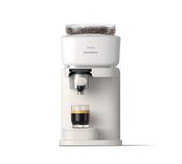Philips Baristina Espresso Machine - Real espresso, made simple. Compact coffee machine, natural white with white portafilter, 16 bar pump pressure, automatic grinder, Cafe Crema (BAR300/00)