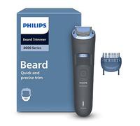 Philips Beard Trimmer 3000 Series - Self-sharpening Blades with Round Tips, Lift&Trim Comb, USB Charging, BT3617/15