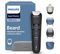 Philips Beard Trimmer 5000 Series - Self-Sharpening Metal Blades, 40 Lock-in Settings, BeardSense Technology, Hair Collector, 100% Waterproof, Travel Pouch, Model BT5765/15