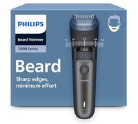 Philips Beard Trimmer 7000 Series - Self-Sharpening Metal Blades, 40 Lock-in Settings, BeardSense Technology, Hair Collector, 100% Waterproof, Charging Stand, Soft Pouch, Model BT7660/15