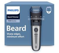 Philips Beard Trimmer 7000 Series - Self-Sharpening Metal Blades, 40 Lock-in Settings, BeardSense Technology, Hair Collector, 100% Waterproof, Wide Trimmer, Model BT7670/15