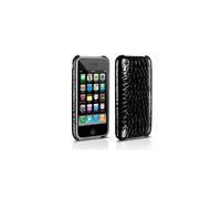 Philips Black Leatherette Polycarbonate Snap On Case for iPhone 3G 3GS
