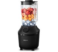 Philips Blender 3000 Series, ProBlend System, 1.9L Maximum Capacity, 1L Effective Capacity, 450W, 1 Speed Setting + Pulse, Plastic Jar, Black, (HR2041/01), Smooth blends with no lumps in 45 seconds*