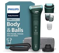 Philips Body Groomer 7000 Series - Trimmer for Men with 2D Flexing Head, Triple Protect Shave System, Interchangeable Heads, Intimate Trim & Shave, 100% Showerproof, 120 min. runtime, Model BG7485/30