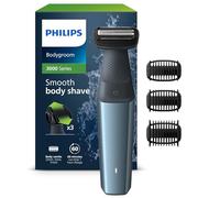 Philips Bodygroom Series 3000, Showerproof Groin and Body Trimmer, Close and Comfortable Shave, Complete Body Grooming, 60 Min. Runtime, Model BG3027/03