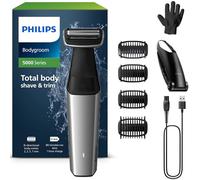 Philips Bodygroom Series 5000, Showerproof Groin and Body Trimmer, Close and Comfortable Shave, Complete Body Grooming Including Back, 60 Min. Runtime, Model BG5021/16